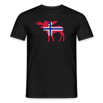 Norwegen - Elch - Männer T-Shirt - Schwarz - Vorne - AI Model Male 178 light (178cm)