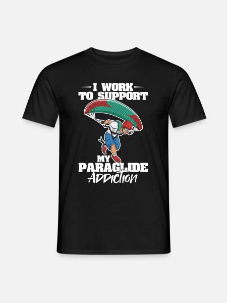 Gleitschirmfliegen Design für einen Paraglider - Mænd T-shirt - sort
