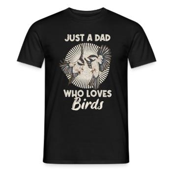 Birding Design for Your Bird Watching Dad - Men's T-Shirt - black - Front - AI Model Male 178 light (178cm)