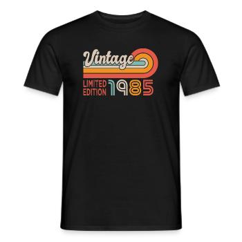 1985 Geburtstag Jahrgang 1985 - Männer T-Shirt - Schwarz - Vorne - AI Model Male 178 light (178cm)