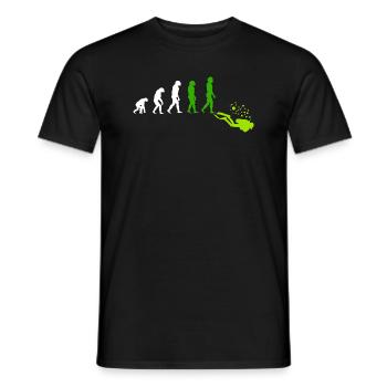 Tauchen Taucher Scuba Evolution - Männer T-Shirt - Schwarz - Vorne - AI Model Male 178 light (178cm)