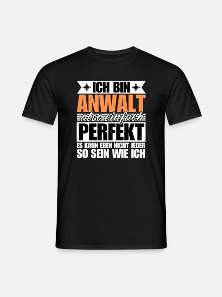 Perfekter Anwalt - Männer T-Shirt - Schwarz