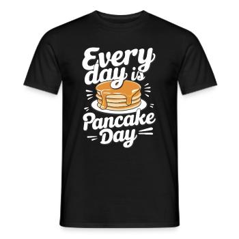 Pancakes Breakfast Food Pancake - Men's T-Shirt - black - Front - AI Model Male 178 light (178cm)