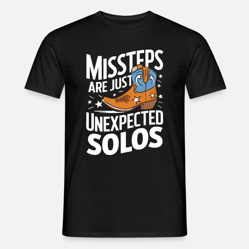 Line Dancing Dancing Dancers - Men’s T-shirt - black