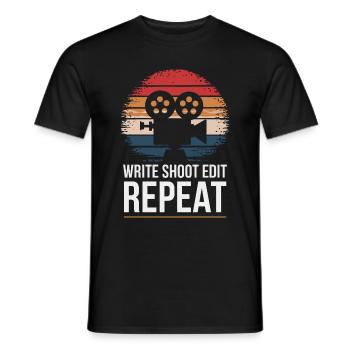 Filmemacher Filmregisseur Kameramann Film - Männer T-Shirt - Schwarz - Vorne - AI Model Male 178 light (178cm)