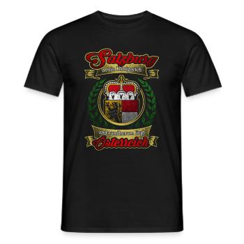 Salzburg – Königreich der Herzen in Österreich - Männer T-Shirt - Schwarz - Vorne - AI Model Male 178 light (178cm)