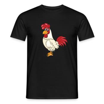 Lustiges Huhn - Funny Chicken - Männer T-Shirt - Schwarz - Vorne - AI Model Male 178 light (178cm)