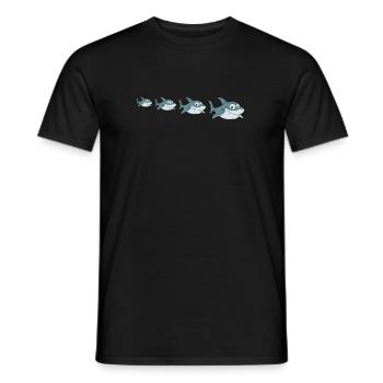 Haivoltion - Hai Evolution - Männer T-Shirt - Schwarz - Vorne - AI Model Male 178 light (178cm)