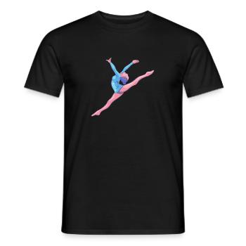 Turnerin - Bodenturnen Rhythmische Sportgymnastik - Männer T-Shirt - Schwarz - Vorne - AI Model Male 178 light (178cm)