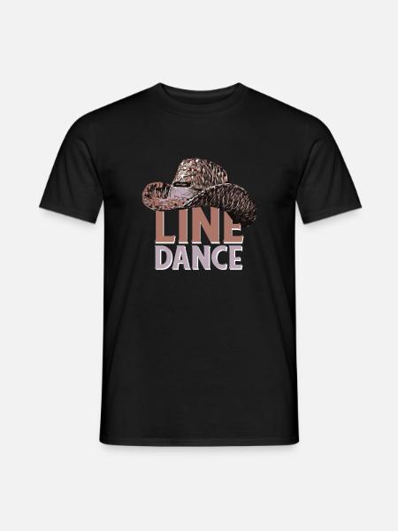 Country Western Line Dance - Männer T-Shirt - Schwarz