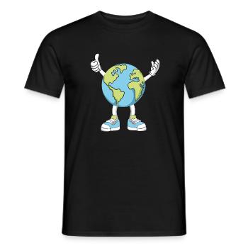 Earth Planet Erathday Earth Day Earth Day - Men's T-Shirt - black - Front - AI Model Male 178 light (178cm)