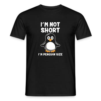 I'm Not Short I'm Penguin Size - Men's T-Shirt - black - Front - AI Model Male 178 light (178cm)
