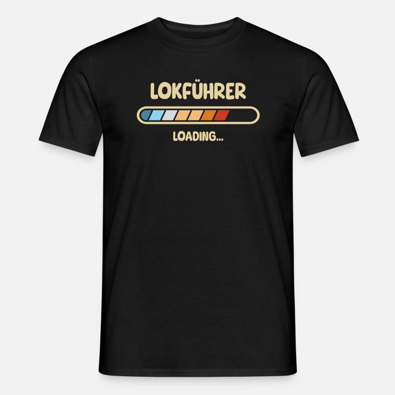 Lokführer loading - Männer T-Shirt - Schwarz
