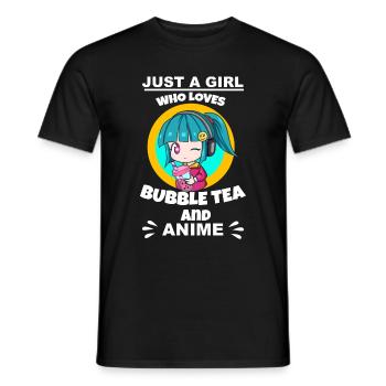 Bubble Tea Bubble Tee Mädchen Geschenk - Männer T-Shirt - Schwarz - Vorne - AI Model Male 178 light (178cm)