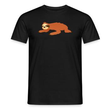 Sloth Slow Run Running Marathon Chill Relax - Men's T-Shirt - black - Front - AI Model Male 178 light (178cm)