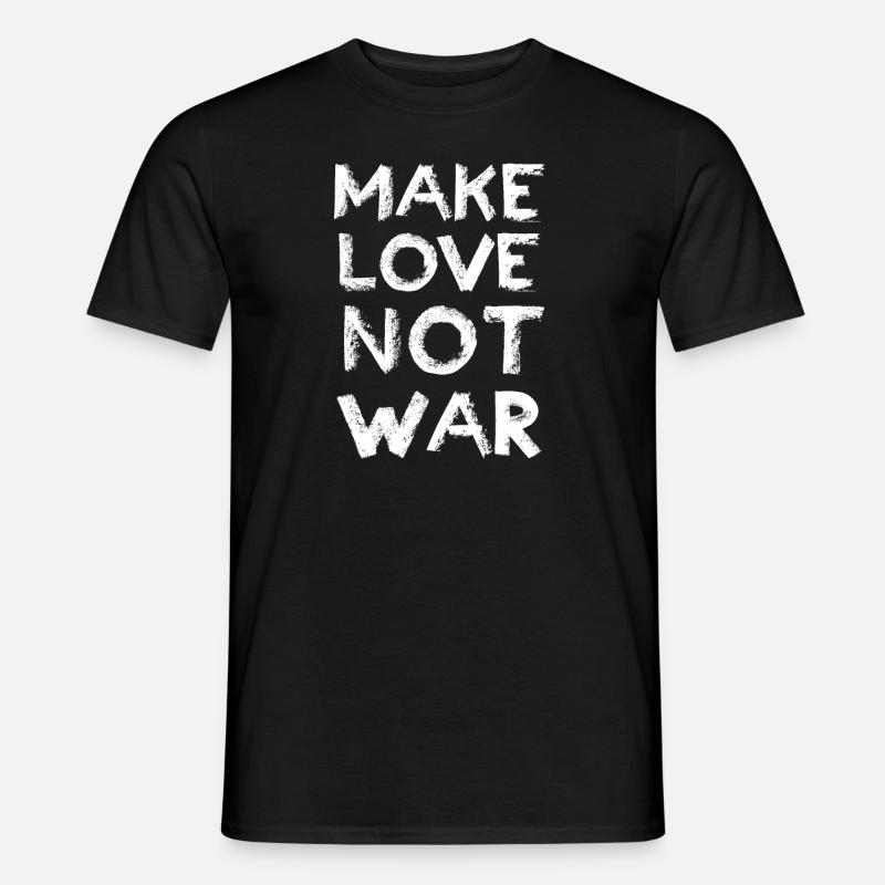Make Love Not War - Männer T-Shirt - Schwarz