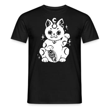 Maneki Neko Gotik - Männer T-Shirt - Schwarz - Vorne - AI Model Male 178 light (178cm)