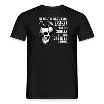 Niemand trinkt mehr aus Totenköpfen - Männer T-Shirt - Schwarz - Vorne - AI Model Male 178 light (178cm)