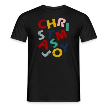 MA JOIE DE NOËL COLORÉE - T-shirt homme - noir - Devant - AI Model Male 178 light (178cm)