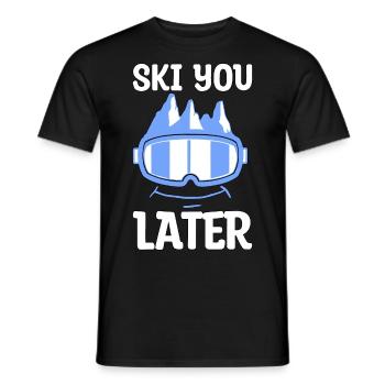 Ski Snowboard Snowboarder Citation Cadeau - T-shirt homme - noir - Devant - AI Model Male 178 light (178cm)