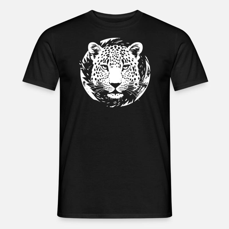 Leopard - Männer T-Shirt - Schwarz