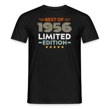 Retro 1956 Vintage Gift 68th Birthday 68 Years - Men's T-Shirt - black - Front - AI Model Male 178 light (178cm)