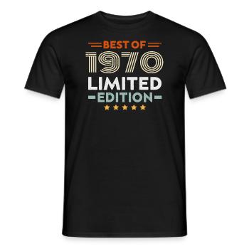 Retro 1963 Vintage Gift 61st Birthday 61 Years - Men's T-Shirt - black - Front - AI Model Male 178 light (178cm)