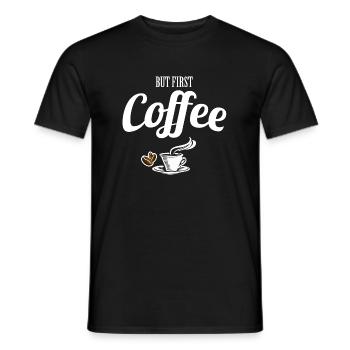 Coffee - Männer T-Shirt - Schwarz - Vorne - AI Model Male 178 light (178cm)