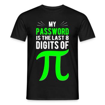 Passwort ist Pi Ziffern - Männer T-Shirt - Schwarz - Vorne - AI Model Male 178 light (178cm)