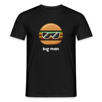 Big Man / Burger / Winter Love Design 2/3 - T-shirt homme - noir - Devant - AI Model Male 178 light (178cm)