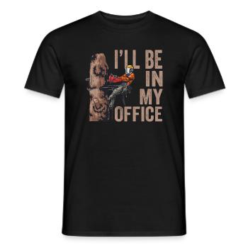 Motorsäge I'll Be In My Office Holzfäller - Männer T-Shirt - Schwarz - Vorne - AI Model Male 178 light (178cm)