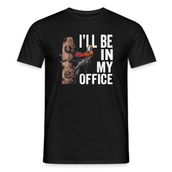 Motorsäge I'll Be In My Office Holzfäller - Männer T-Shirt - Schwarz - Vorne - AI Model Male 178 light (178cm)