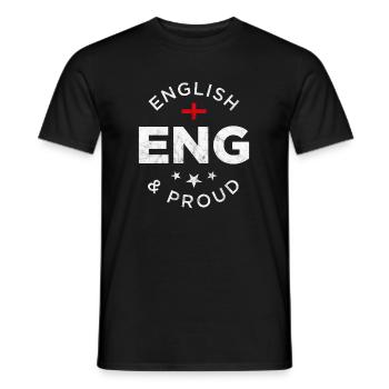 English and Proud - Men's T-Shirt - black - Front - AI Model Male 178 light (178cm)