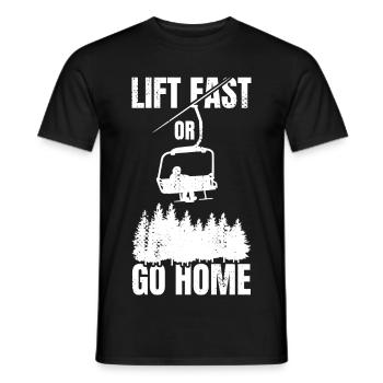 Soulevez rapidement ou rentrez chez vous - T-shirt homme - noir - Devant - AI Model Male 178 light (178cm)