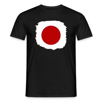 Japan Flag Used Look Nihon Japanese Flag - Men's T-Shirt - black - Front - AI Model Male 178 light (178cm)