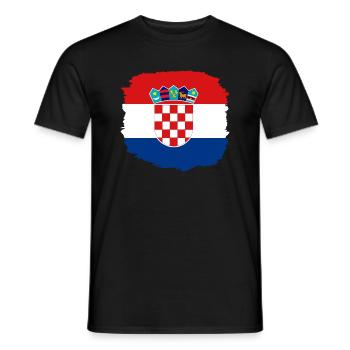 Kroatien Flagge Adria Zagreb Kroatische Fahne - Männer T-Shirt - Schwarz - Vorne - AI Model Male 178 light (178cm)