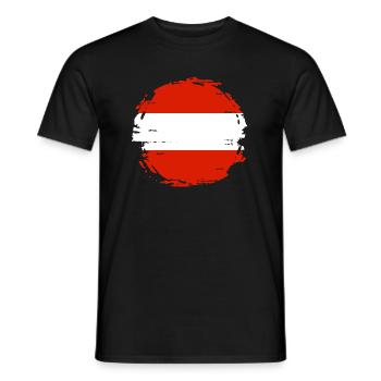 Austria Flag Austria Austrian Flag AT - Men's T-Shirt - black - Front - AI Model Male 178 light (178cm)