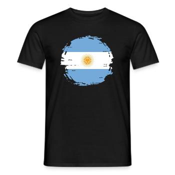 Argentina Flag South America Argentine Flag - Men's T-Shirt - black - Front - AI Model Male 178 light (178cm)