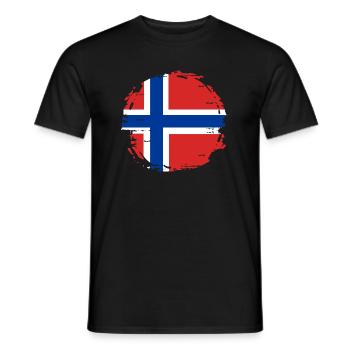 Drapeau de la Norvège Scandinavie Drapeau norvégien - T-shirt homme - noir - Devant - AI Model Male 178 light (178cm)