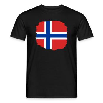 Norwegen Flagge Skandinavien Norwegische Fahne - Männer T-Shirt - Schwarz - Vorne - AI Model Male 178 light (178cm)