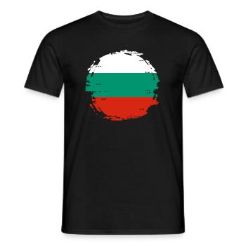Drapeau bulgare Drapeau bulgare Sables d’or - T-shirt homme - noir - Devant - AI Model Male 178 light (178cm)