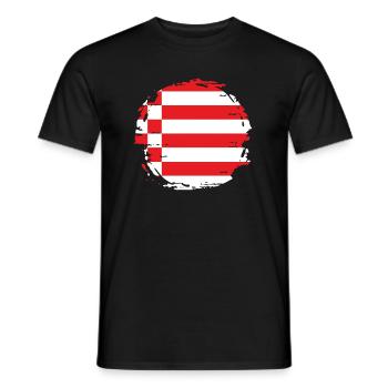 Bremen Flag Bremen Flag - Men's T-Shirt - black - Front - AI Model Male 178 light (178cm)