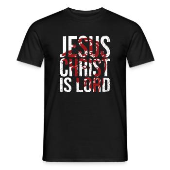 Jésus-Christ est Seigneur - T-shirt homme - noir - Devant - AI Model Male 178 light (178cm)