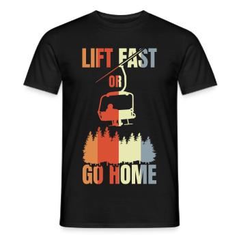 Snowboarding Joke - Men's T-Shirt - black - Front - AI Model Male 178 light (178cm)