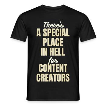 Special Place in Hell - Citation amusante du créateur -Lumière - T-shirt homme - noir - Devant - AI Model Male 178 light (178cm)