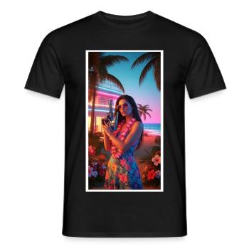 Summer vibes - Men's T-Shirt - black - Front - AI Model Male 178 light (178cm)