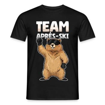 Team Apres Ski Party Crew Snow Skiing Ski Funny - Men's T-Shirt - black - Front - AI Model Male 178 light (178cm)
