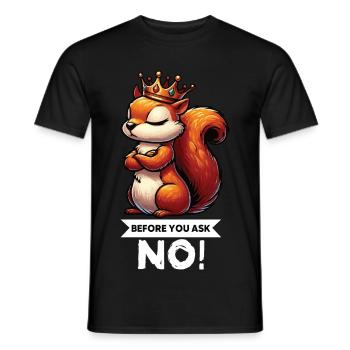 Before You Ask Squirrel Squirrel Rodent - Men's T-Shirt - black - Front - AI Model Male 178 light (178cm)