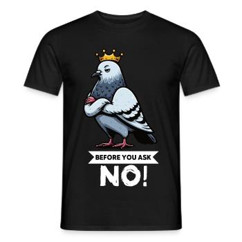 Avant de demander Pigeon Pigeons Pigeons Lovers Pigeon Bird - T-shirt homme - noir - Devant - AI Model Male 178 light (178cm)