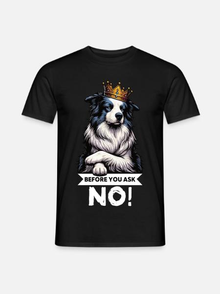 Before You Ask Border Collie Hütehund Collie - Männer T-Shirt - Schwarz